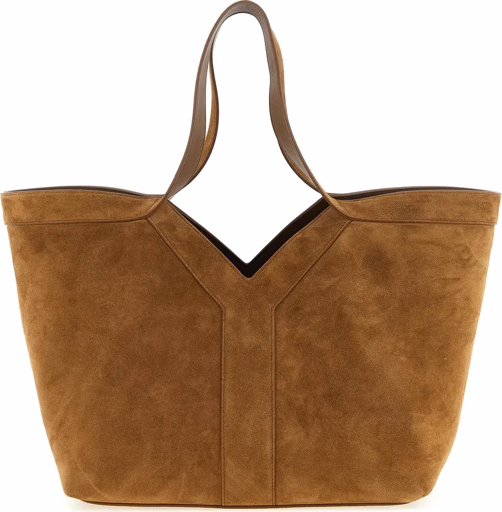 Saint Laurent Brown Calfskin Tote Bag