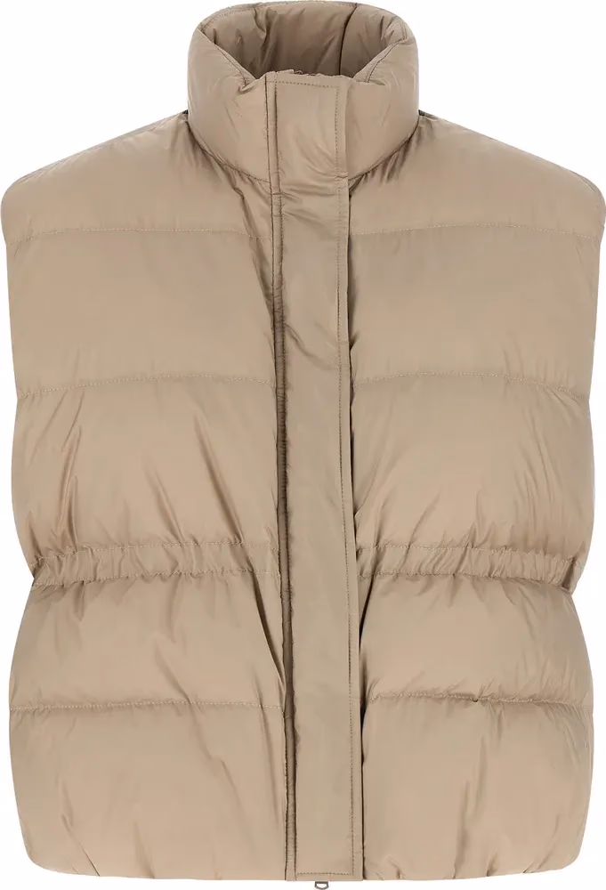 Brunello Cucinelli Gray Polyester Sleeveless Jacket
