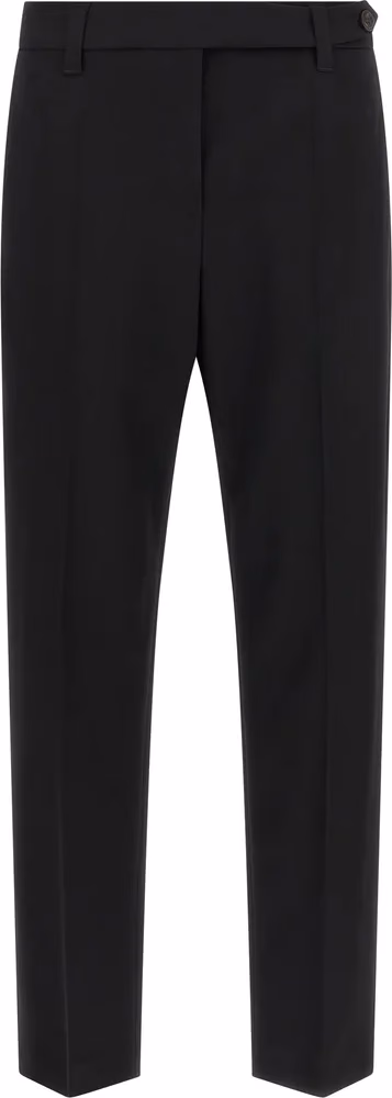 Brunello Cucinelli Black Virgin Wool Dress Pants