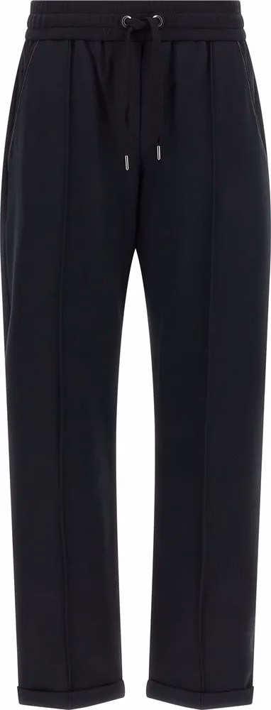 Brunello Cucinelli Black Cotton Joggers (Workout Pants)