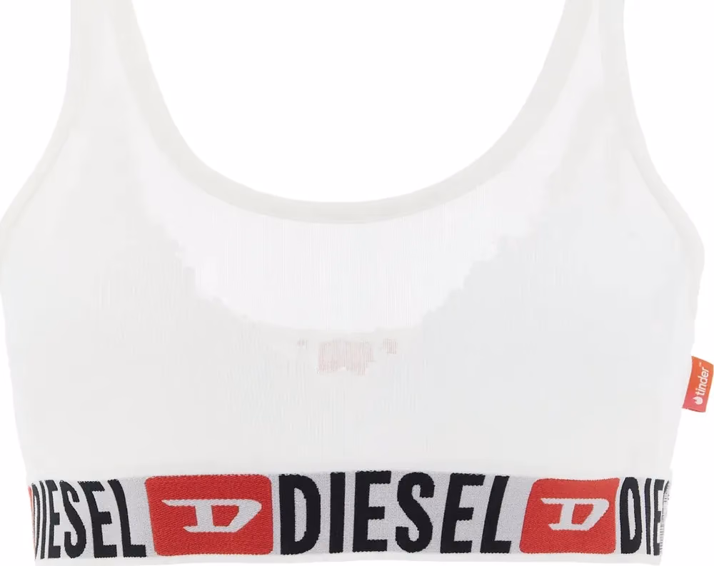 Diesel White Cotton Bra