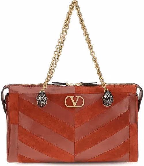 Valentino Garavani Multicolor Calf Leather Bos Taurus Shoulder Bag
