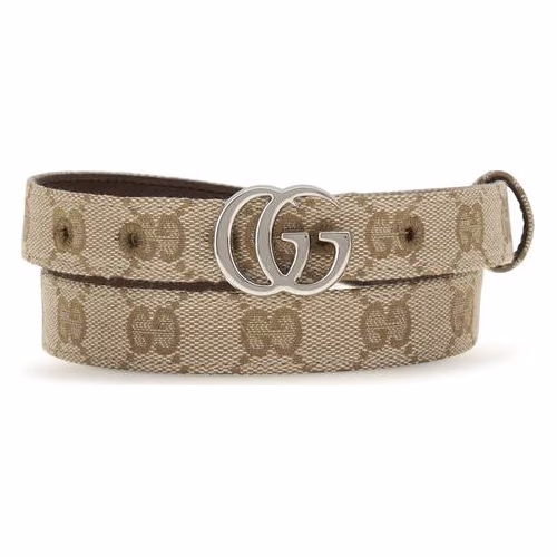 Gucci Beige Fabric Thin Belt
