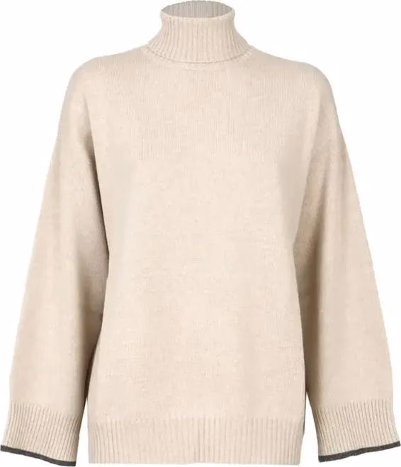 Brunello Cucinelli Beige Cashmere Turtleneck