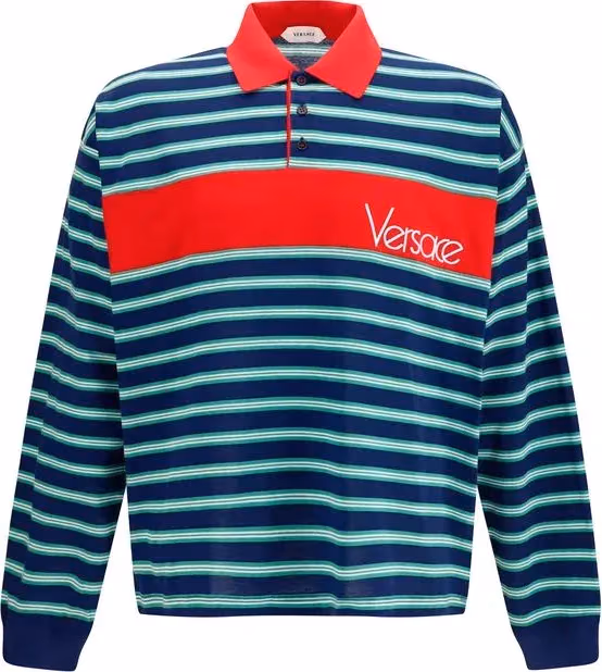 Versace Multicolor Cotton Polo Shirt