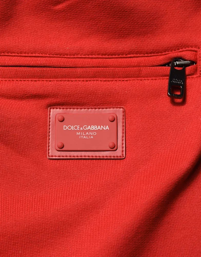 Dolce & Gabbana Red DG Logo Cotton Jogger Men Sweatpants Pants