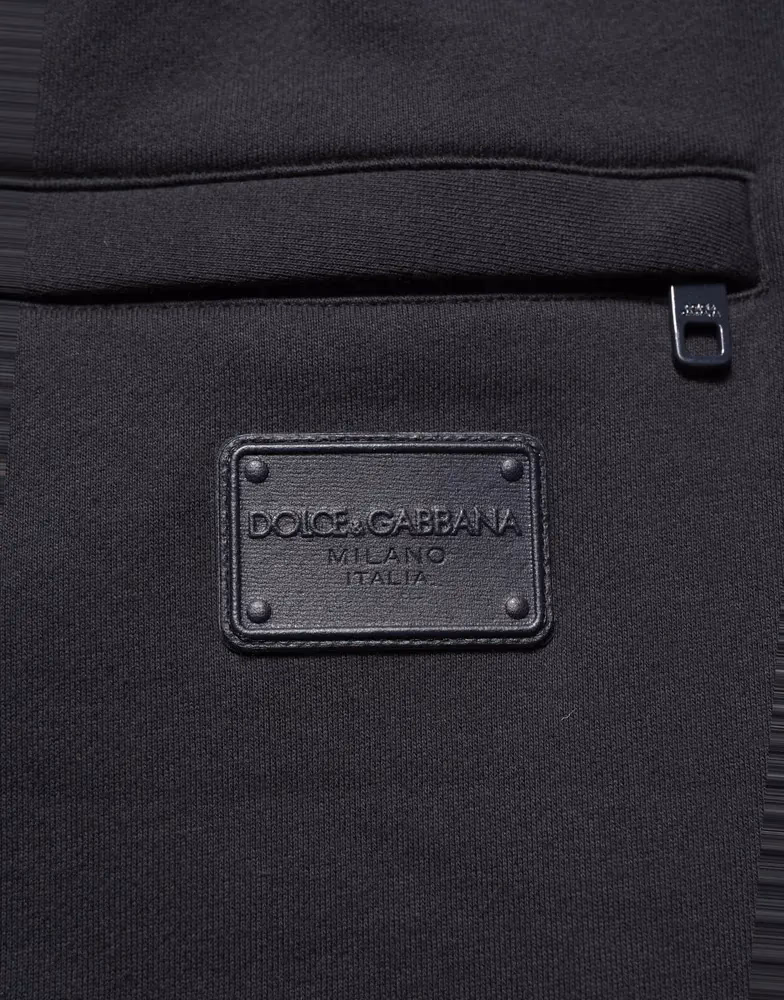 Dolce & Gabbana Black Drawstring Viscose Jogger Men Sweatpants Pants