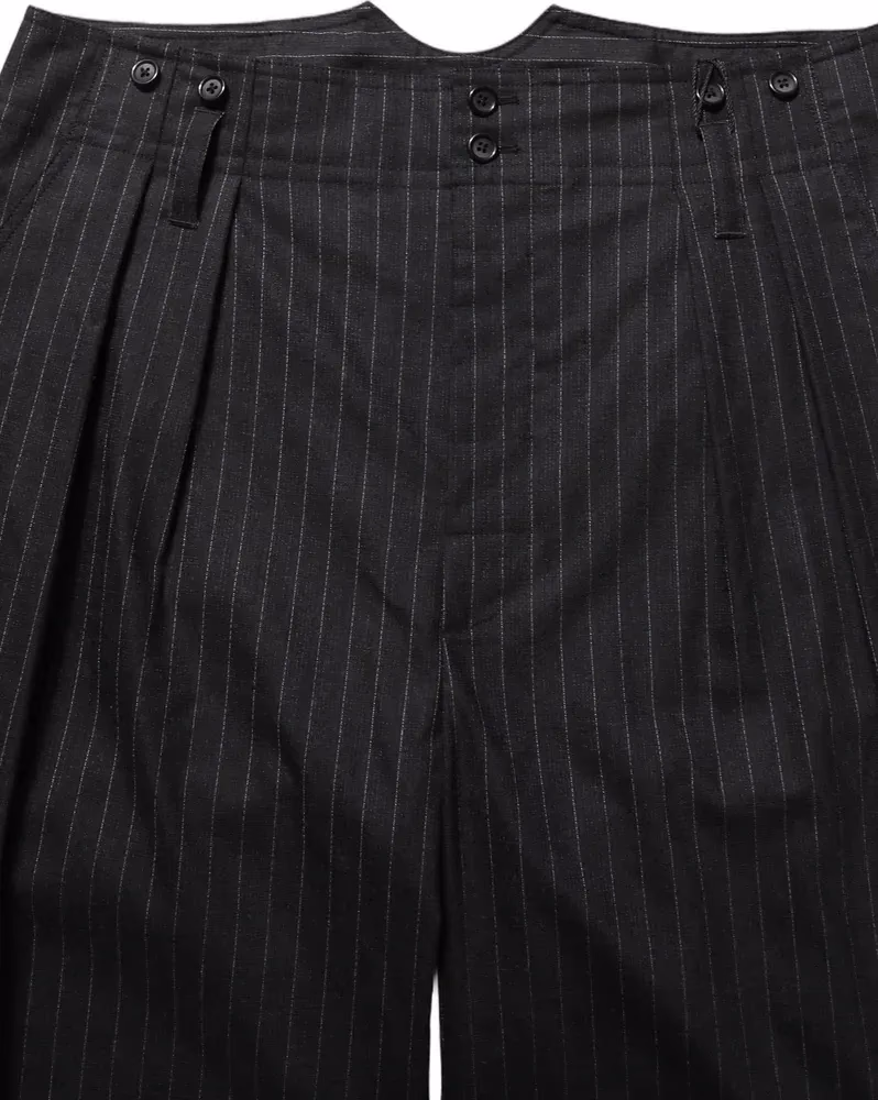 Dolce & Gabbana Black Pinstripe Wool Men Dress Trouser Pants