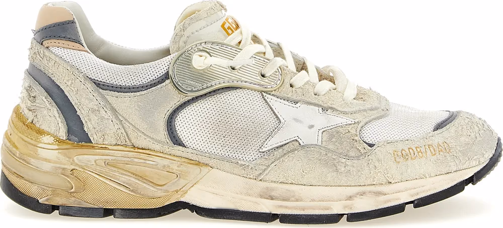 Golden Goose White Leather Athletic Sneakers