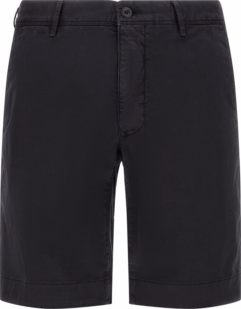 Incotex Blue Cotton Bermuda Shorts