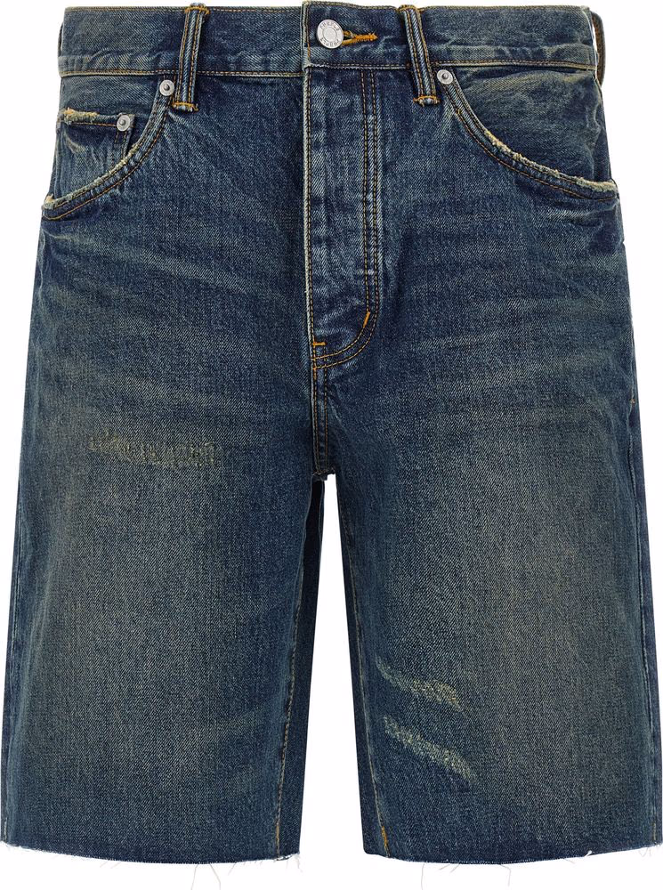 PURPLE Blue Cotton Bermuda Shorts