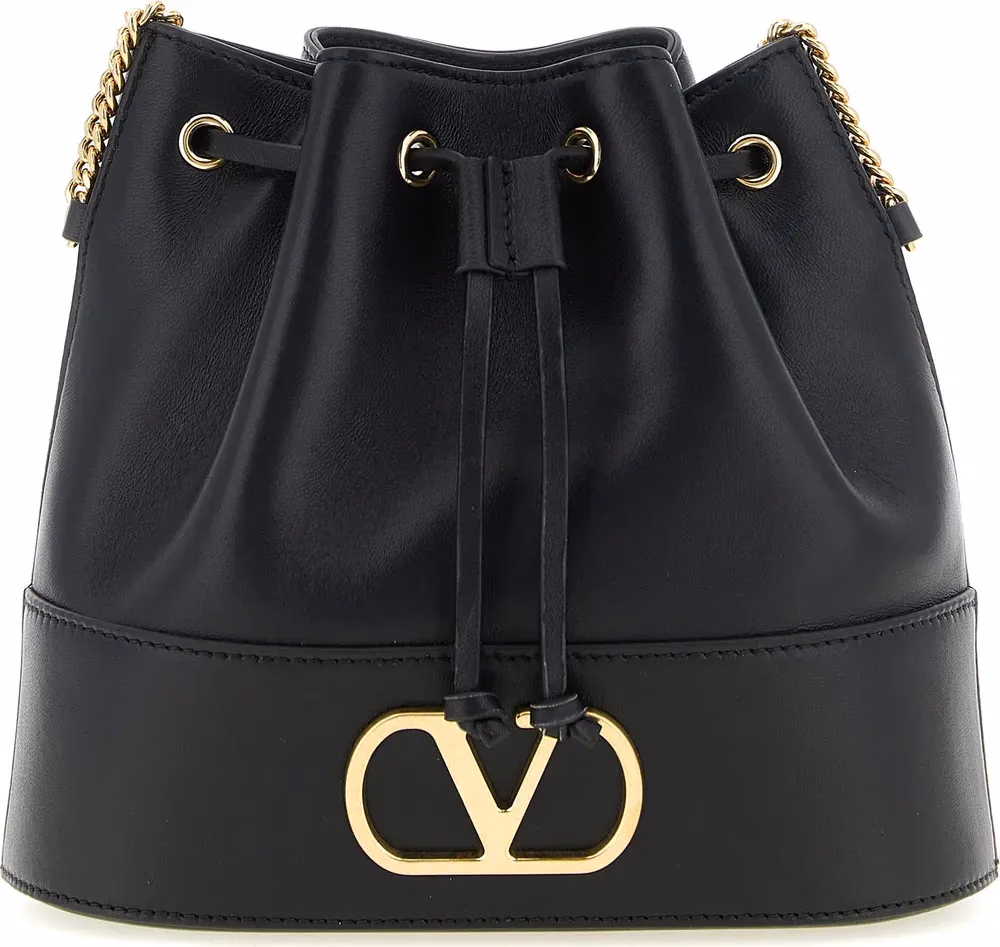 Valentino Garavani Black Lamb Leather Crossbody Bag