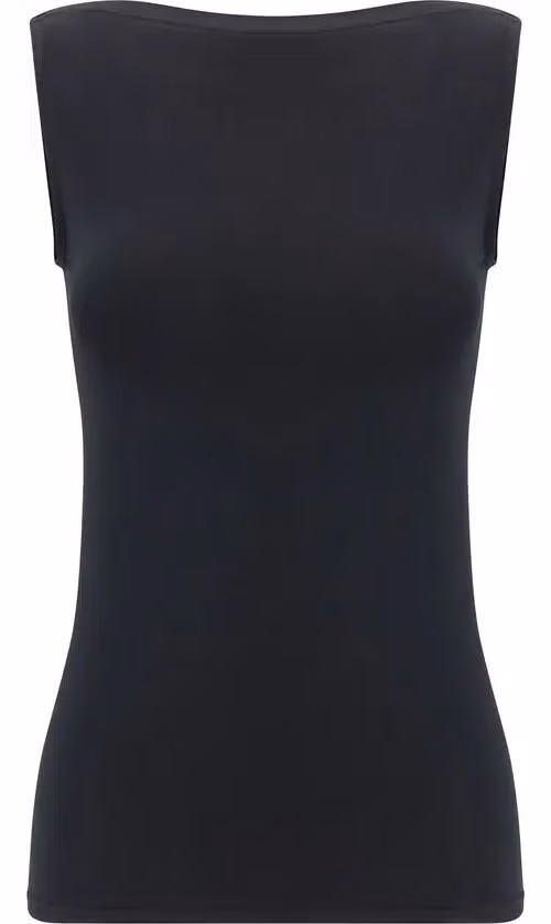 Wolford Black Modal Sleeveles T-Shirt