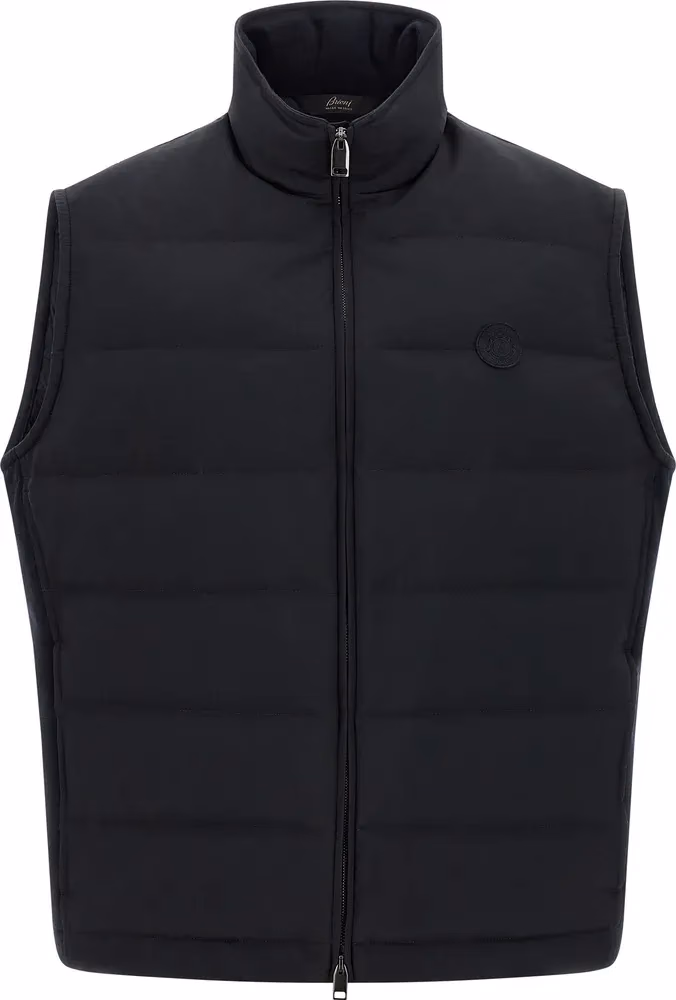 Brioni Blue Polyester Sleeveless Jacket