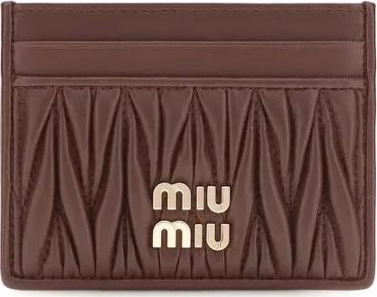 Miu Miu Bordeaux Lamb Ovis Aries Aries Wallet