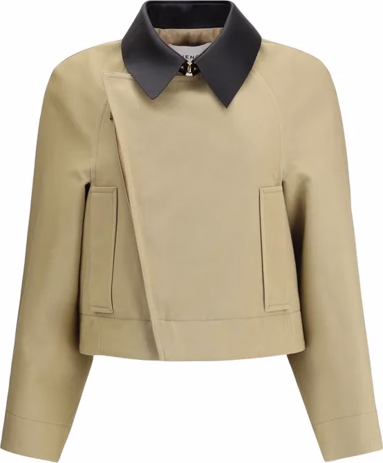 Givenchy Beige Cotton Leather Jacket