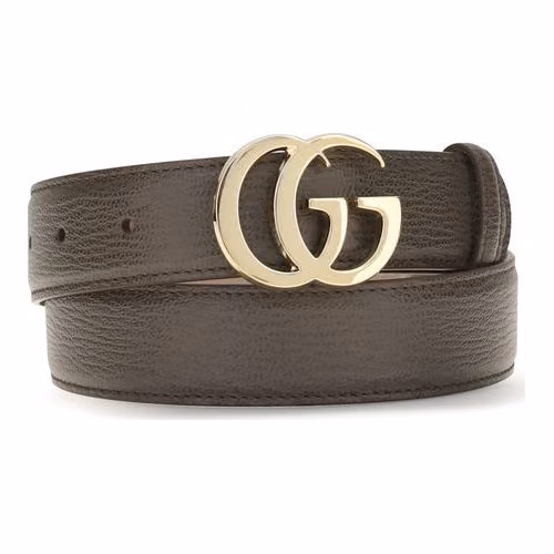 Gucci Brown Calf Leather Bos Taurus Regular Belt