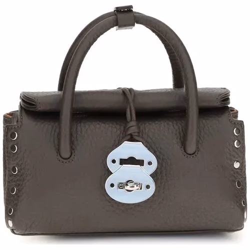 Zanellato Brown Calf Leather Bos Taurus Handbag