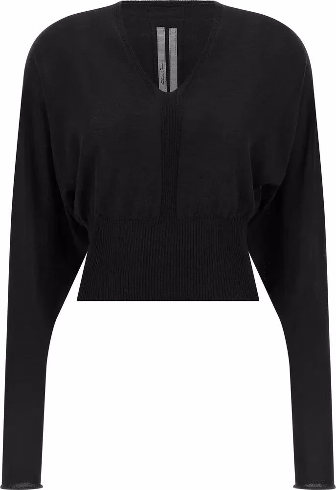 Rick Owens Black Cotton Sweatshirt