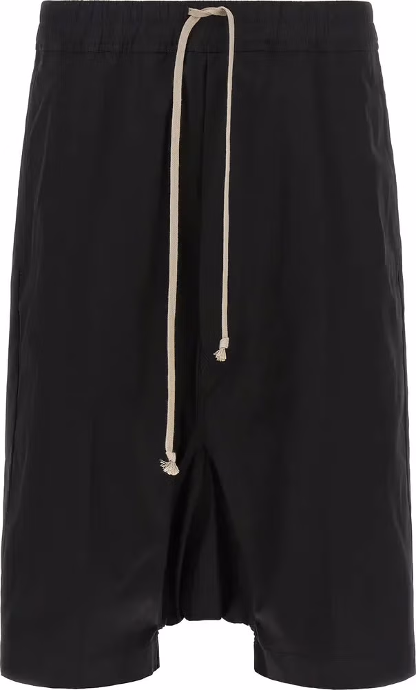 Rick Owens Black Cotton Bermuda Shorts