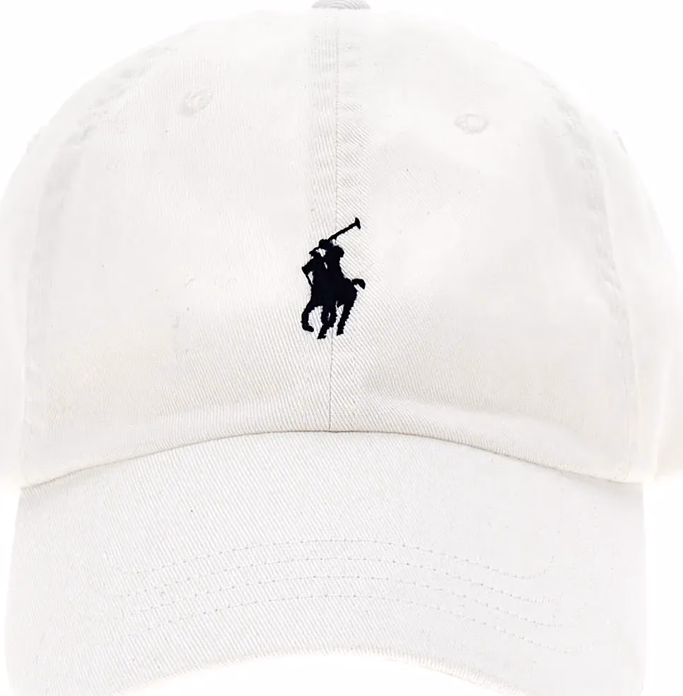Polo Ralph Lauren White Cotton Cap (Baseball Hat)