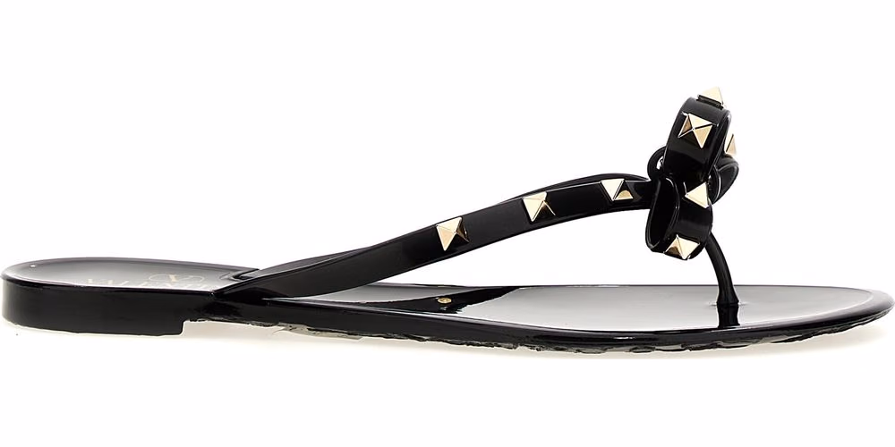 Valentino Garavani Black PVC Slides