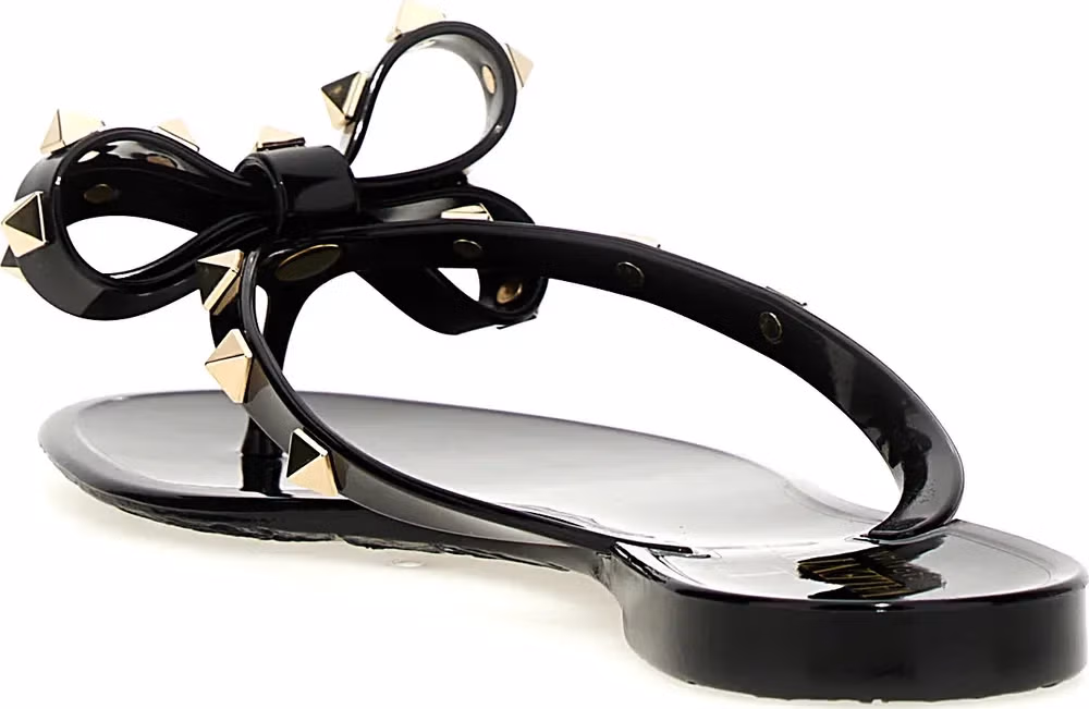 Valentino Garavani Black PVC Slides