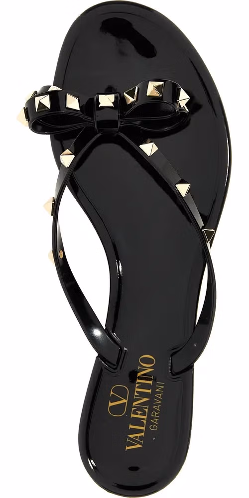 Valentino Garavani Black PVC Slides