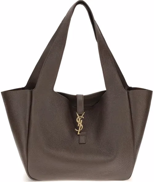 Saint Laurent Brown Calf Leather Bos Taurus Shoulder Bag