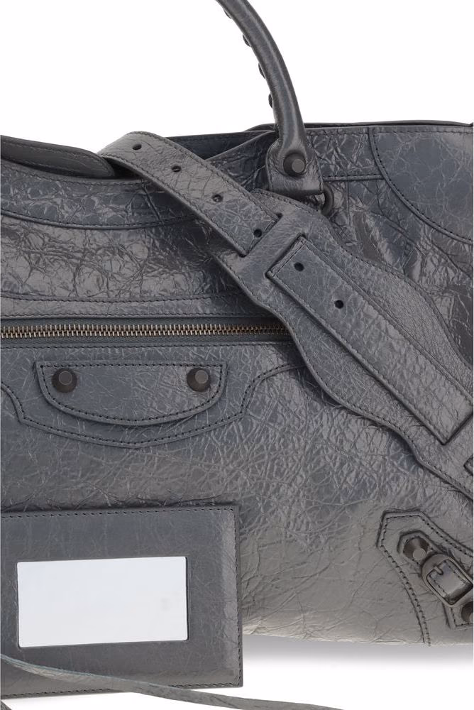 Balenciaga Gray Lamb Ovis Aries Aries Shoulder Bag