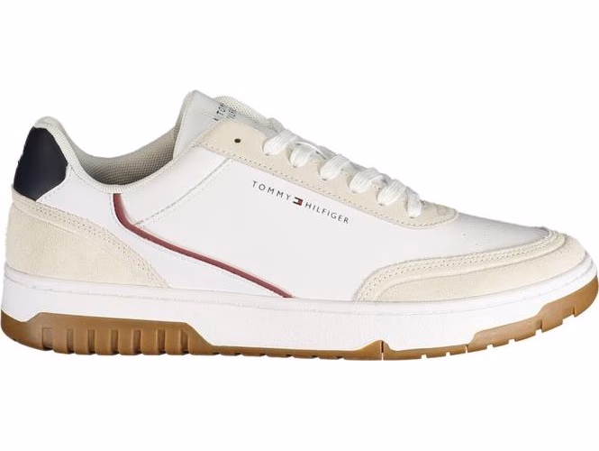 Tommy Hilfiger White Polyurethane Men's Sneaker