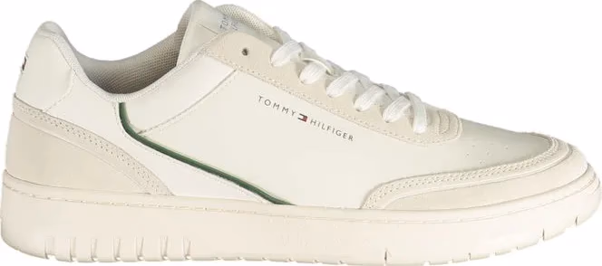 Tommy Hilfiger White Polyurethane Men's Sneaker