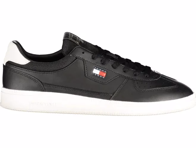 Tommy Hilfiger Black Polyurethane Men's Sneaker