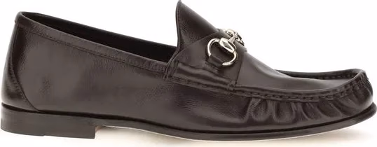 Gucci Brown Calf Leather Bos Taurus Slip-On Loafers
