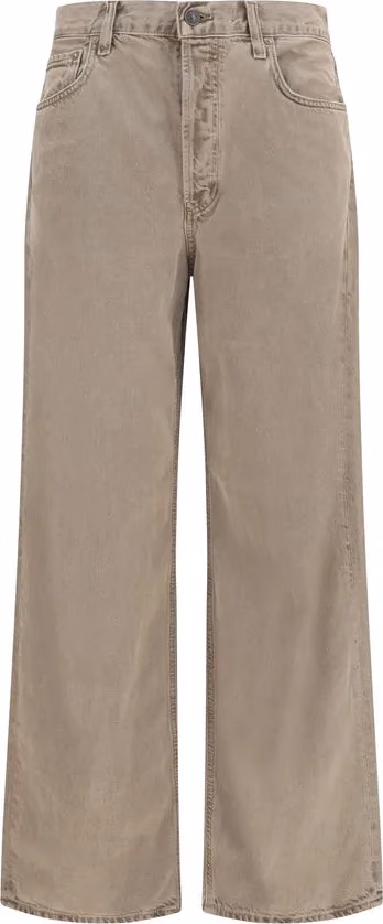 Agolde Brown Cotton Casual Pants