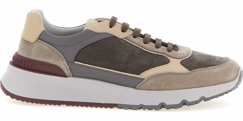 Brunello Cucinelli Multicolor Calfskin Athletic Sneakers