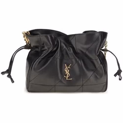 Saint Laurent Black Lamb Ovis Aries Aries Clutch Bag