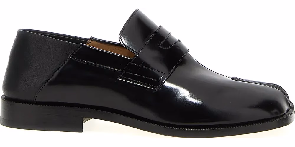 Maison Margiela Black Calfskin Slip-On Loafers