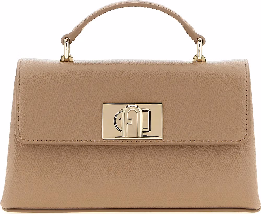 Furla Beige Calfskin Crossbody Bag