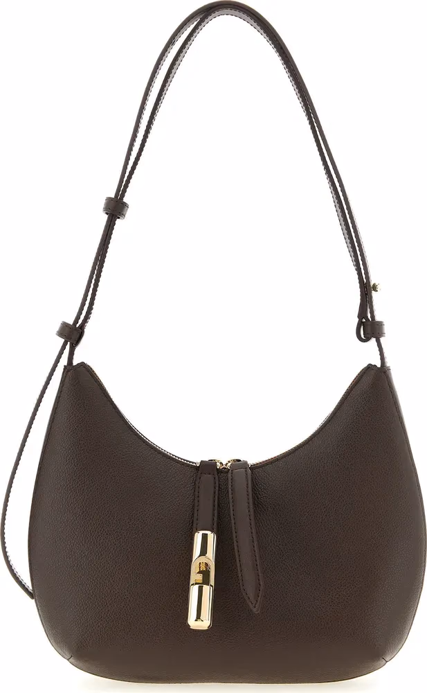 Furla Brown Calfskin Shoulder Bag