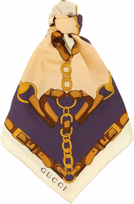 Beige Silk Scarf
