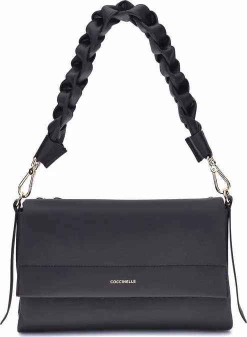 Coccinelle Black Calf Leather Bos Taurus Shoulder Bag