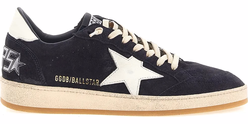 Golden Goose Blue Cowhide Low Top Sneakers