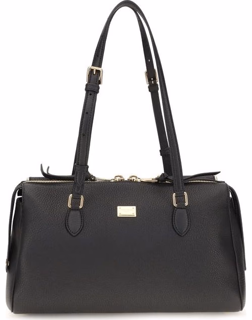 Dolce & Gabbana Black Calf Leather Bos Taurus Shoulder Bag