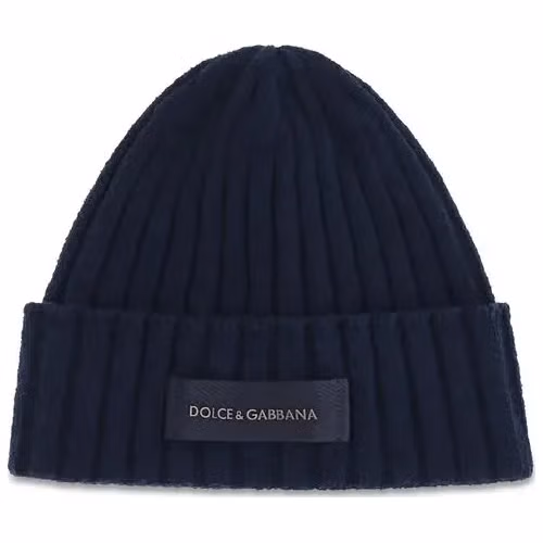 Dolce & Gabbana Blue Wool Oves Aries Beanie