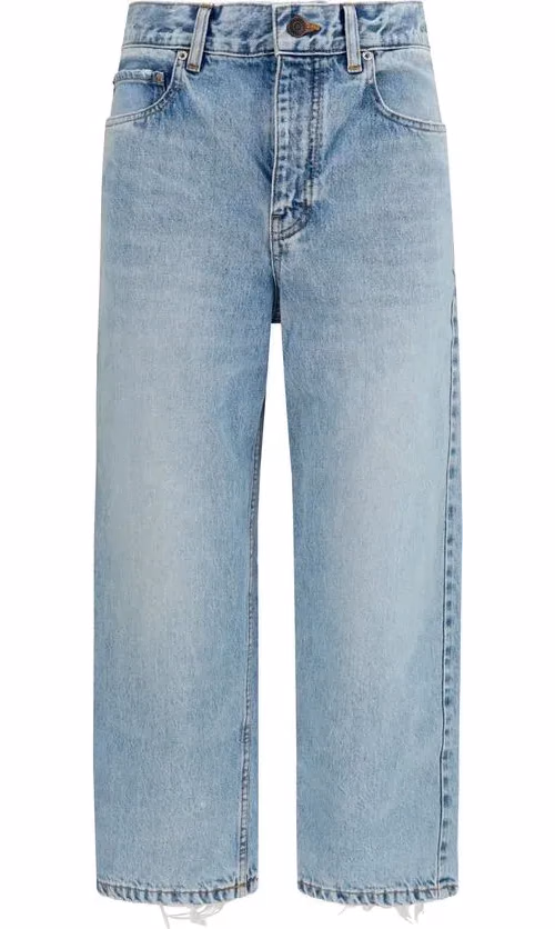 Balenciaga Blue Cotton Cropped Jeans