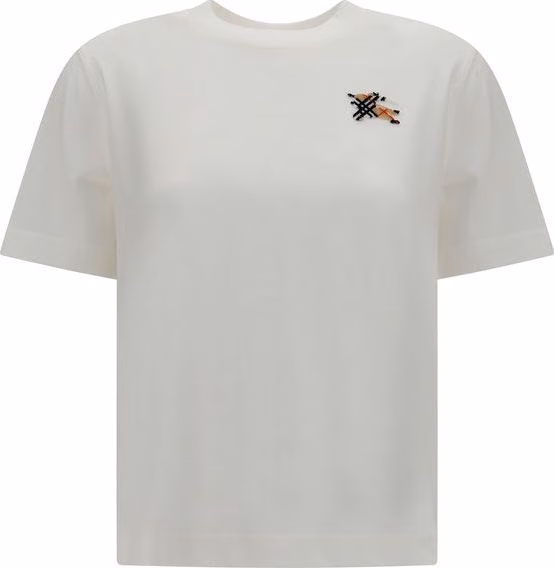 Burberry White Cotton T-Shirt