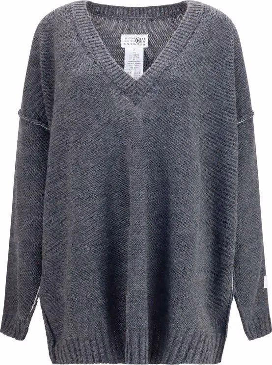 MM6 Gray Marabou Sweatshirt