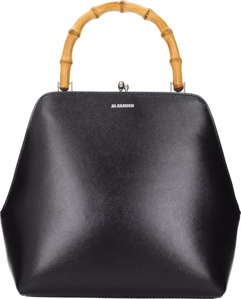 Jil Sander Black Leather Handbag