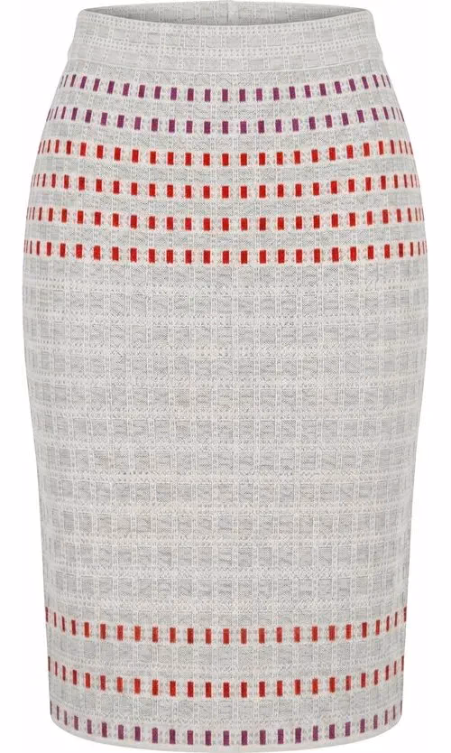 Malo Grey Silk Women Skirt